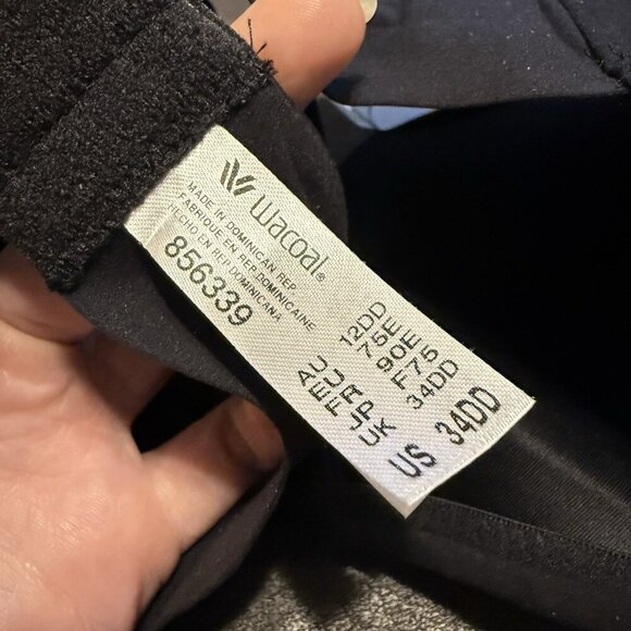 Wacoal T-Shirt Bra Women's Black Classic Comfort First Contour Wire Free Sz 34DD - Picture 8 of 8